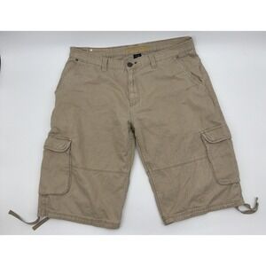 Vintage Coogi Cargo Shorts Mens 42 Y2K Baggy Embroidered Yellow Drawstring 90s